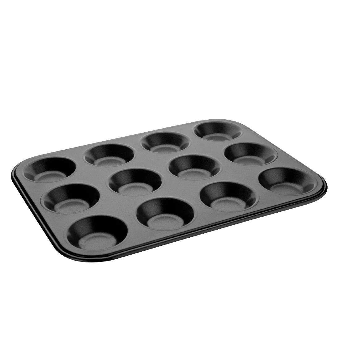 Vogue Carbon Steel Non-Stick Mini Muffin Tray 12 Cup