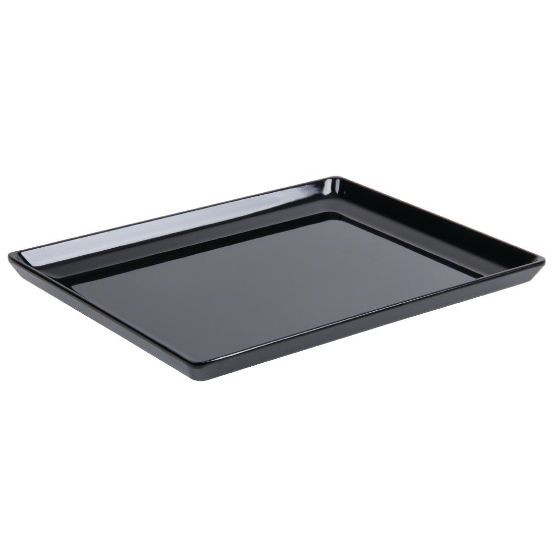 APS Float Melamine Tray Black GN 1/1