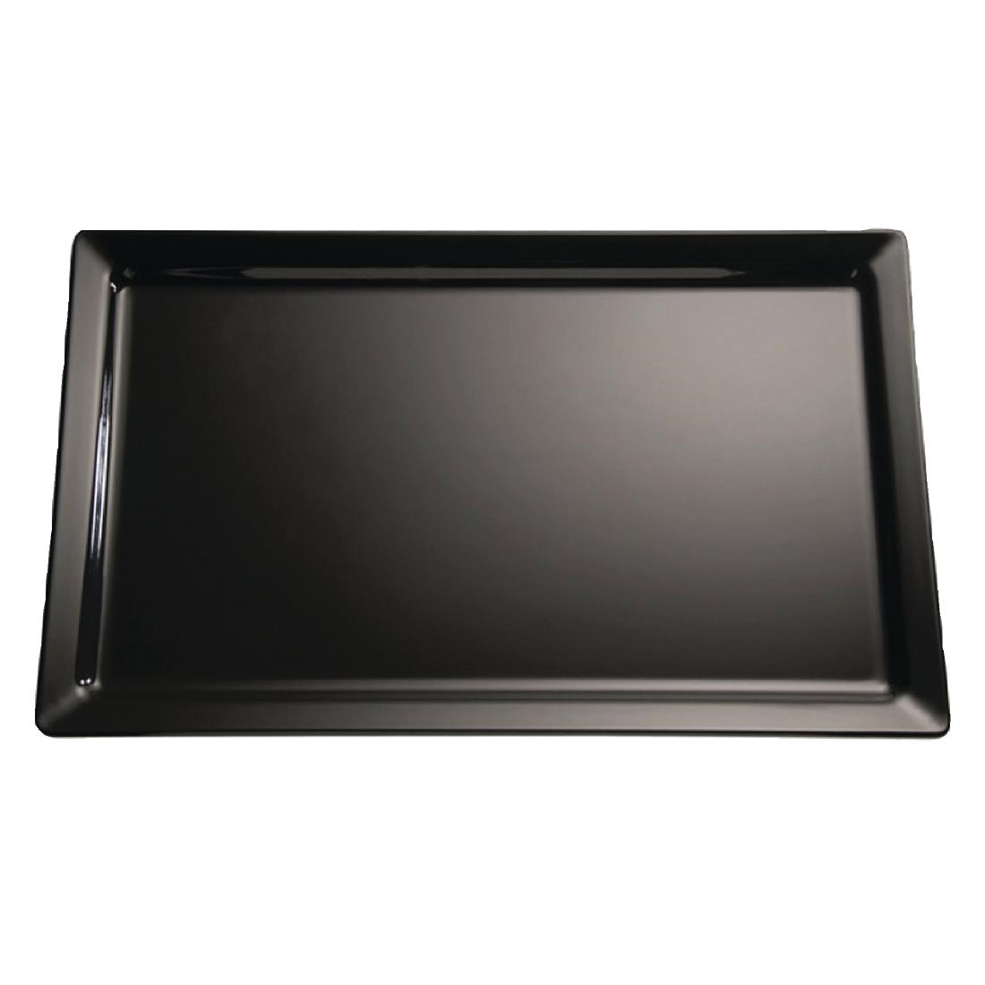 APS Pure Melamine Tray Black GN 1/1