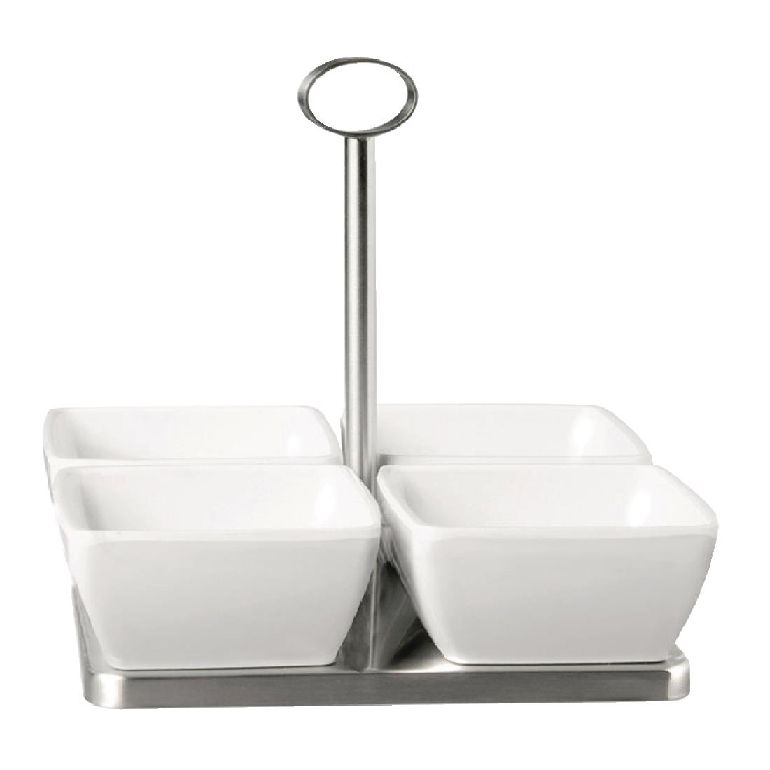 APS Stainless Steel Stand with 4x Bowls