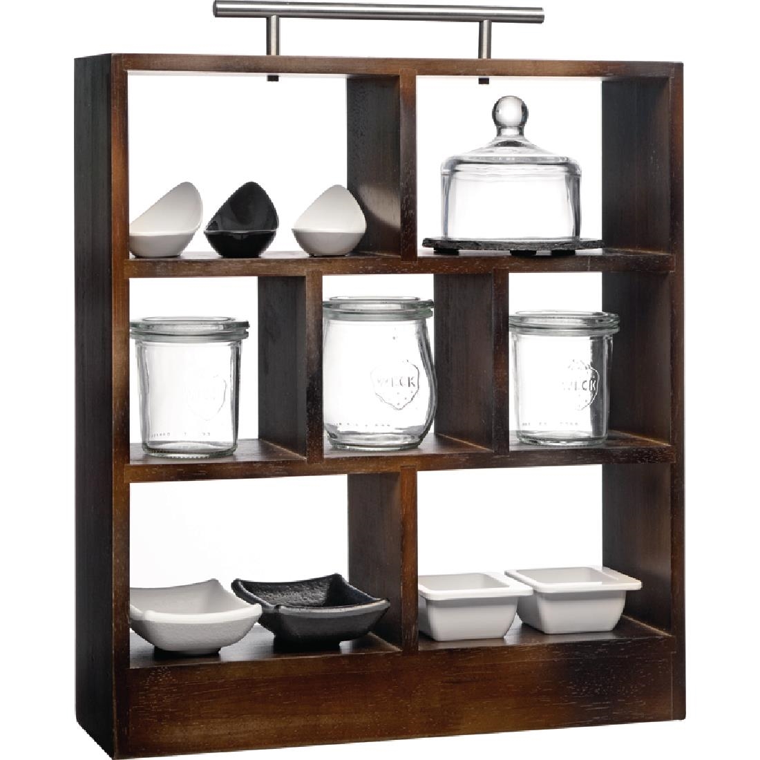 APS Hevea Wood Tea Rack