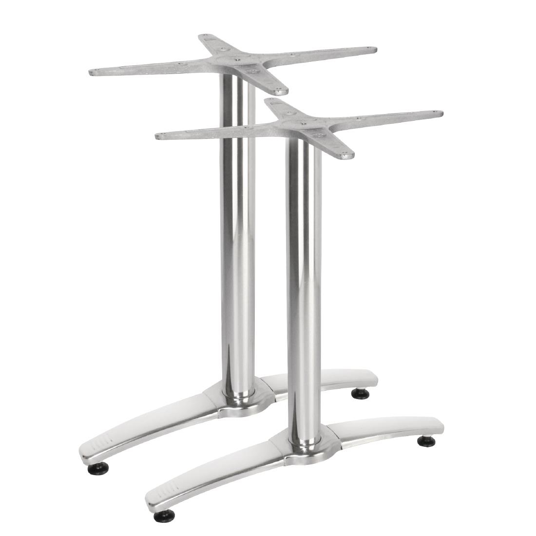 Bolero Aluminium Twin Leg Table Base (Pack of 2)