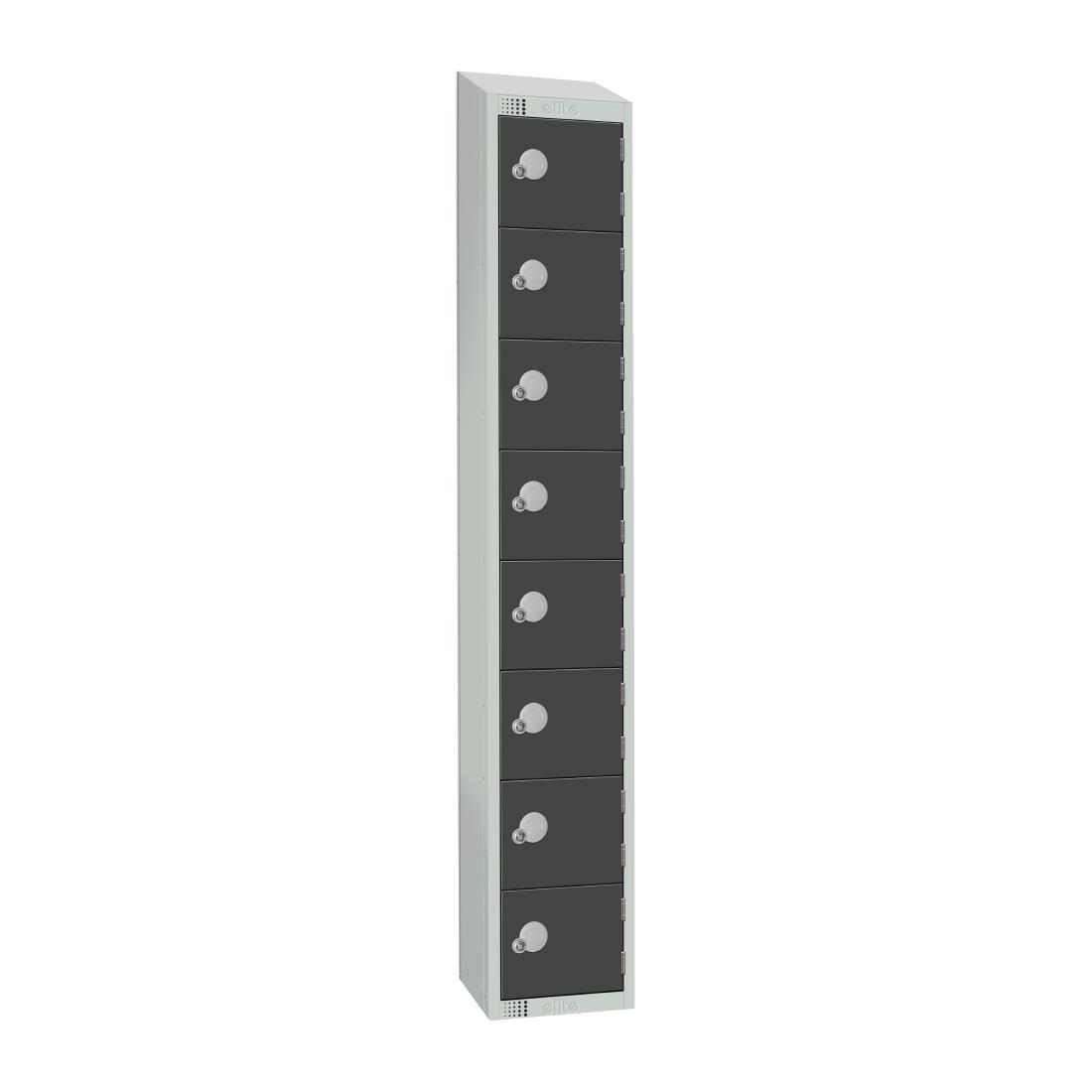 Elite Eight Door Electronic Lock with Sloping Top Graphite Grey