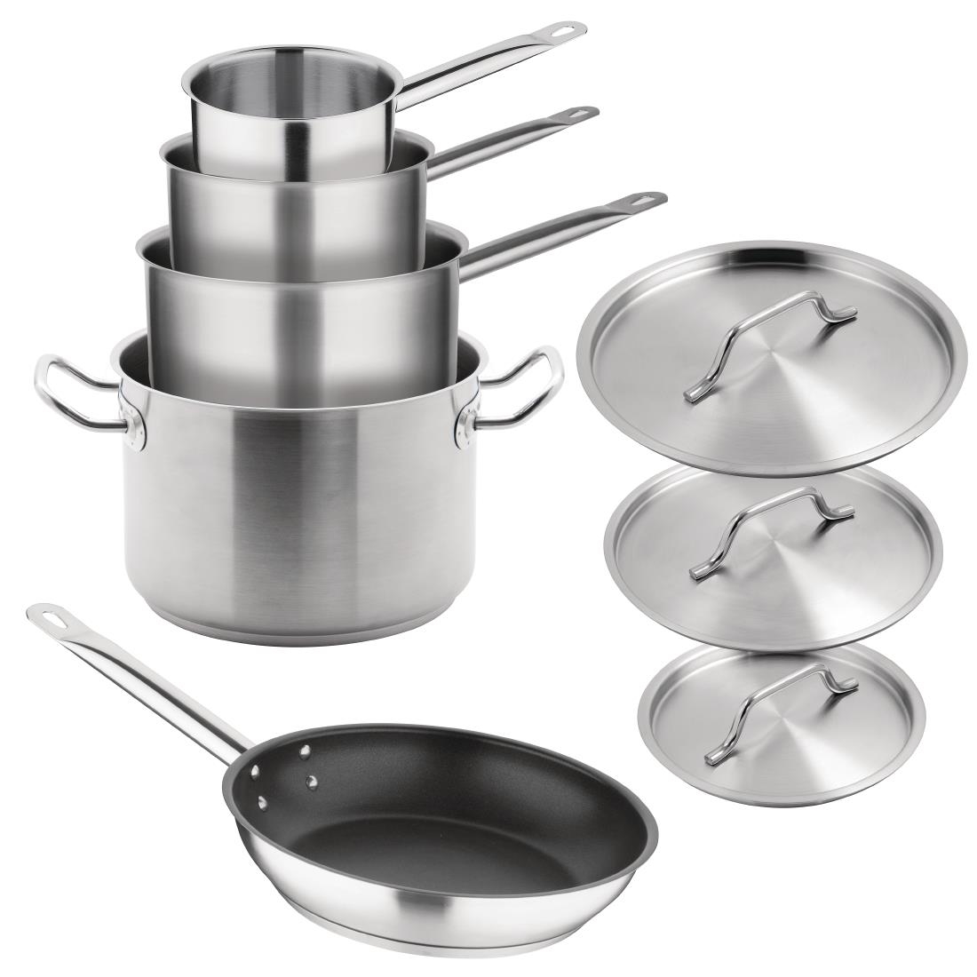 Vogue Cook Like A Pro 5-Piece Stainless Steel Induction Cookware Set