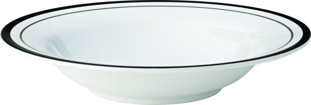 Kingline Black Lines Pasta Bowl 7.75